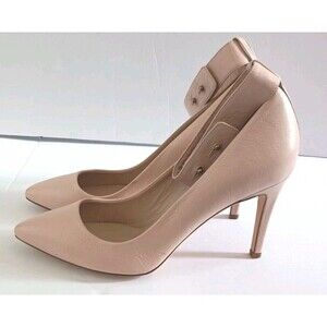 J  Crew Ankle Strap High Heel  Pumps Shoes Size 8.5 Blush Pink  Italian Leather